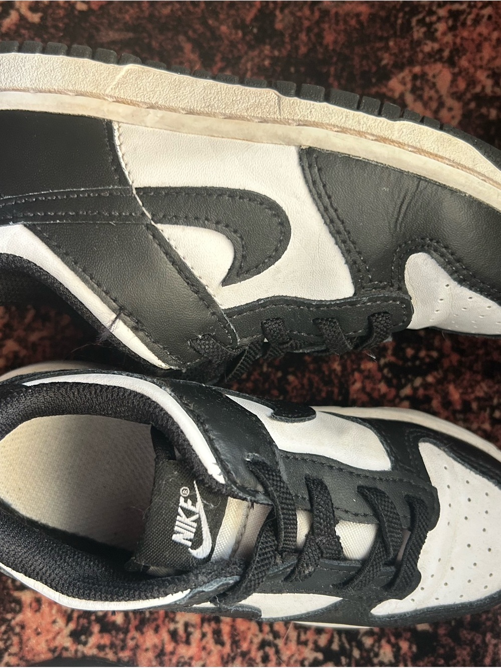 Nike Kids Black and White Low-Top Sneakers